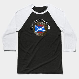 Clan Donnachaidh Crest & Tartan Knot Baseball T-Shirt